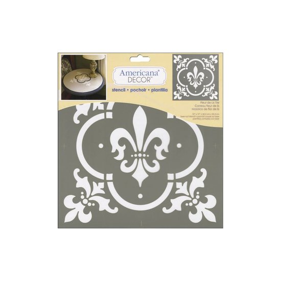 Deco Art Americana Decor Stencil Fleur De Lis Tile