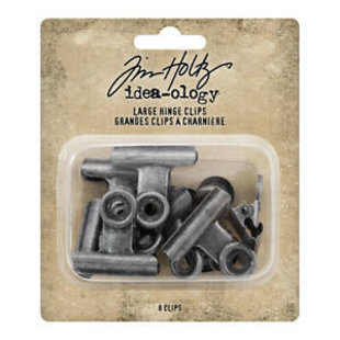 Tim Holtz Idea-Ology Metal Hinge clips large 8 pcs