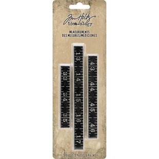 Tim Holtz Idea-Ology Metal Ruler Measurements 3st