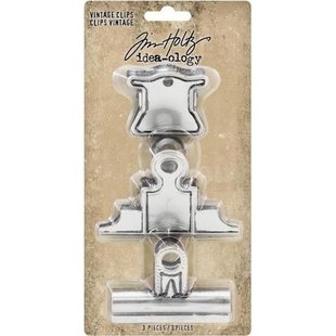 Tim Holtz Idea-Ology Metal Vintage clips 3 pcs.