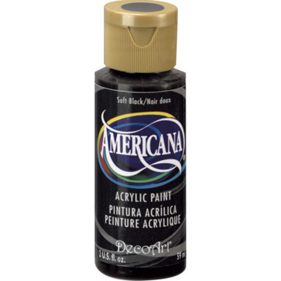 Deco Art Americana Decor Acryl 59ml Soft Black