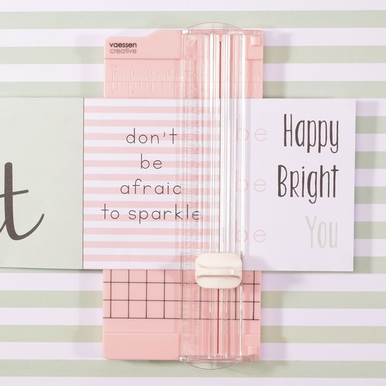 Vaessen Creative Vaessen Creative Paper Trimmer Mini 6,5x15,3cm Roze