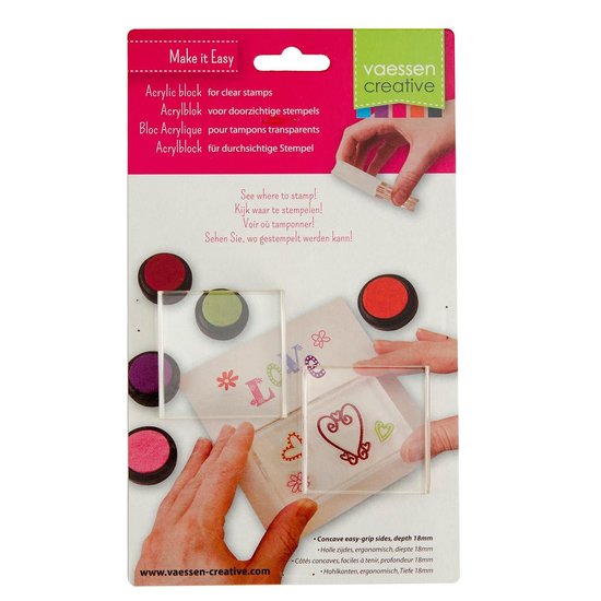 Vaessen Creative Vaessen Creative Acrylblok Set 5x5cm 2st