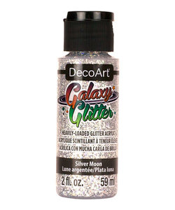 DecoArt Galaxy Glitter 59ml Silver Moon