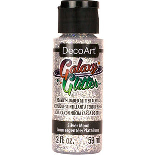 DecoArt Galaxy Glitter 59ml Silver Moon