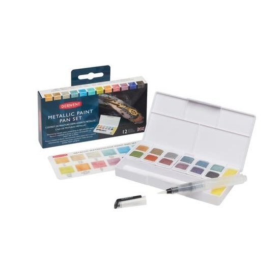 Derwent Derwent Metallic Paint Pan Set 12st