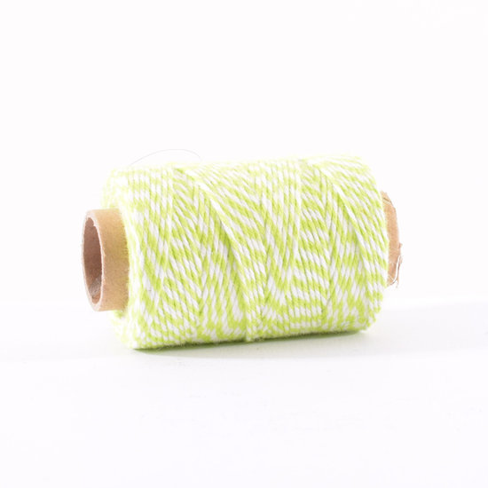 Vaessen Creative Bakers Twine touw 1mm 45m Groen-wit