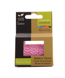 Bakers Twine touw 1mm 45m Rose-wit