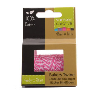 Bakers Twine touw 1mm 45m Rose-wit