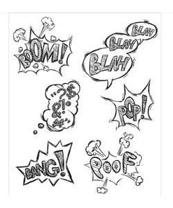 Tim Holtz Cling Stamp Crazy Thoughts