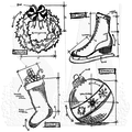 Tim Holtz Tim Holtz Cling Stamp Blueprint Christmas nr. 2