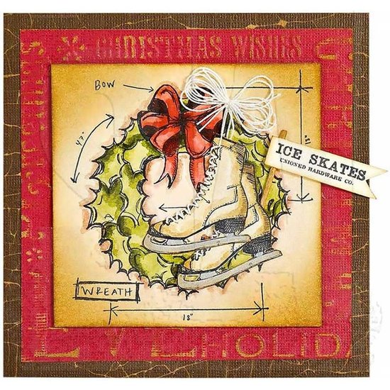 Tim Holtz Tim Holtz Cling Stamp Blueprint Christmas nr. 2