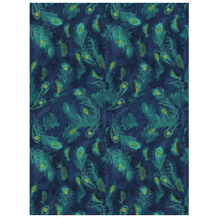 Vel Decopatch papier Pauwenveren blauw/groen