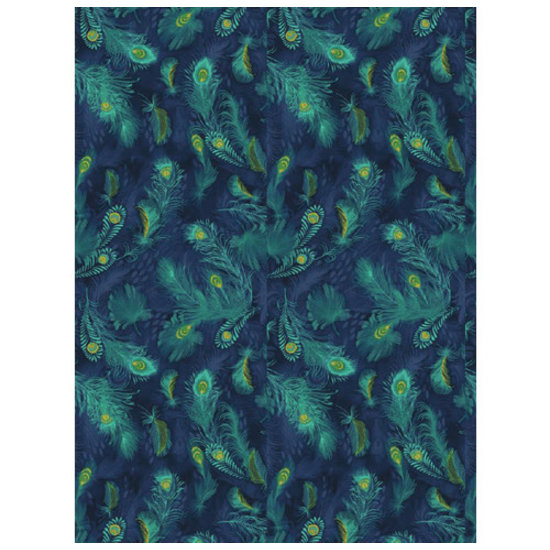 Decopatch Vel Decopatch papier Pauwenveren blauw/groen