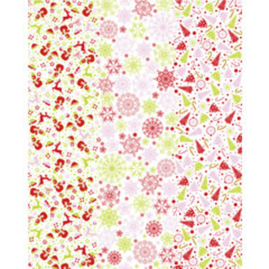 Decopatch Vel Decopatch Papier Patroon Kerst Wit/Rood/Roze