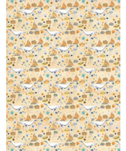 Vel Decopatch papier Walvis beige