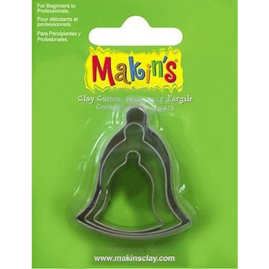 Makin's Clay Makin's Clay Uitsteekvorm Set 3 st. 2 - 4 cm. Kerstklok