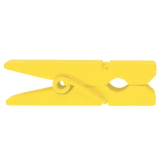 Vaessen Creative Wasknijpers hout 3,5cm x12 geel