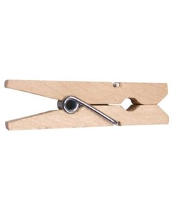 Wasknijpers Hout 3,5cm x12 Naturel