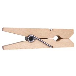 Wasknijpers Hout 3,5cm x12 Naturel