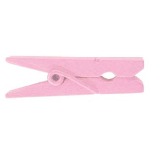 Wasknijpers hout 3,5 cm x12 baby roze