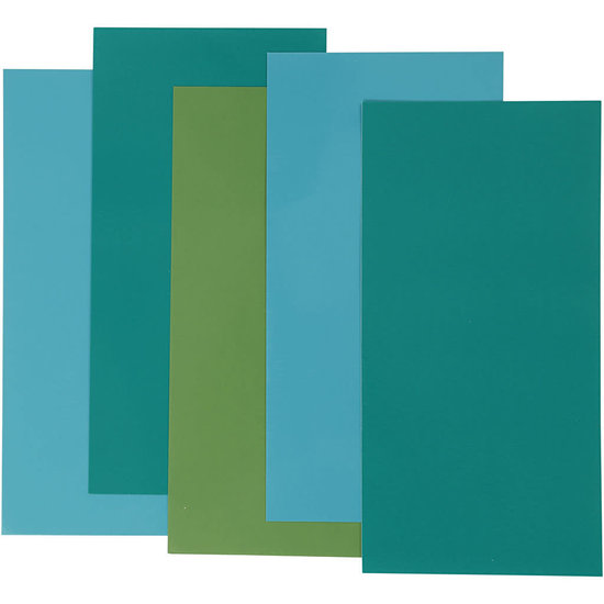 Efco Color Dekor, blauw/groen harmonie 5 diverse vellen