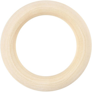 Houten Ring / Gordijnring d: 55 mm binnenmaat  40 mm 6 stuks