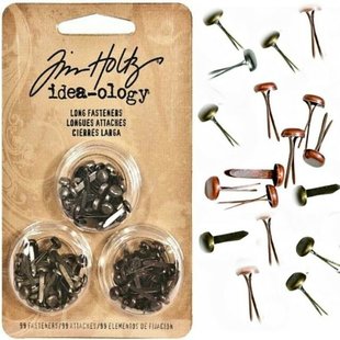 Tim Holtz Idea-Ology Long Fasteners 99 pcs