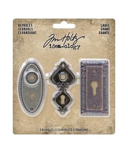 Tim Holtz Idea-Ology Metal keyholes Large 3 pcs.