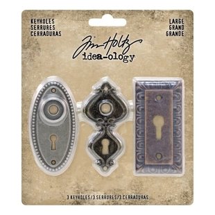 Tim Holtz Idea-Ology Metal keyholes Large 3 pcs.