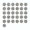 Tim Holtz Tim Holtz Idea-Ology Countdown Brads 32 pcs.