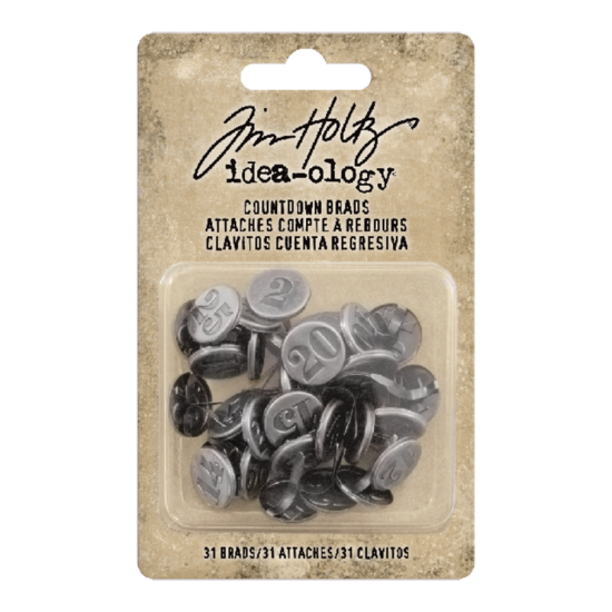 Tim Holtz Tim Holtz Idea-Ology Countdown Brads 32 pcs.
