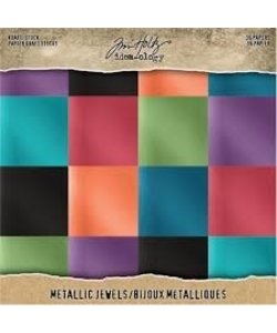 Tim Holtz Idea-Ology Kraft stock 8 x 8 inch Metallic 36 pcs.