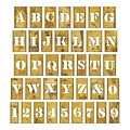 Tim Holtz Tim Holtz Idea-Ology Stencil Chips letters 37 pcs Gold