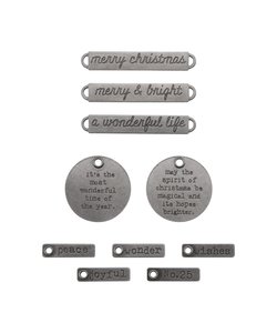 Tim Holtz Idea-Ology Metal Adornments Christmas