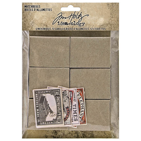 Tim Holtz Tim Holtz Idea-Ology Matchboxes 6 boxes 12 labels