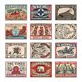Tim Holtz Tim Holtz Idea-Ology Matchboxes 6 boxes 12 labels