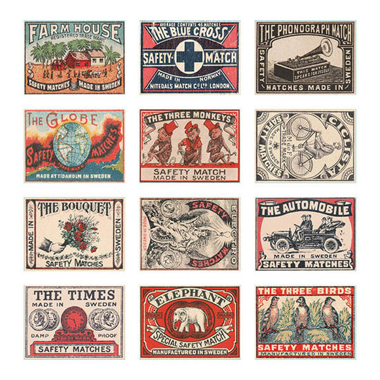 Tim Holtz Tim Holtz Idea-Ology Matchboxes 6 boxes 12 labels