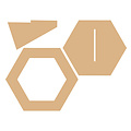 Pronty MDF Foto frame Hexagon 160x139 mm.