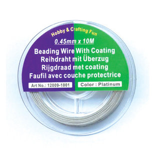 Beading Wire 0,45mm gecoat metaaldraad 10m Zilver