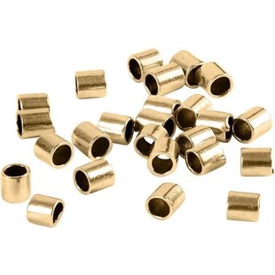 Knijpkraal Tube 1,5x1,5mm Goud 100 stuks