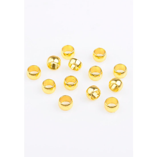 Hobby & Crafting Fun Knijpkraal Rond 2,5mm Goud 100 stuks