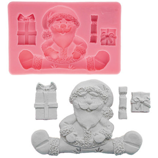 Stafil SpA Siliconen mal Kerstman met Kadootjes 13.5x8.7cm