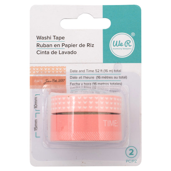 We R Memory Keepers We R Memory Keepers Washi Tape 16m Date And Time