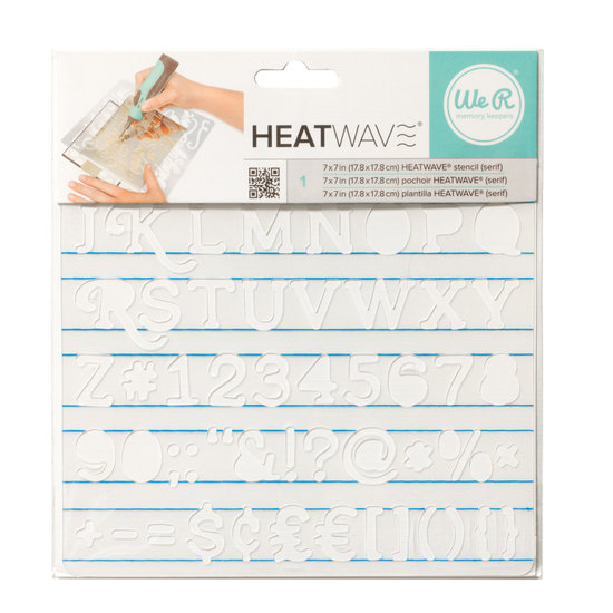 We R Memory Keepers We R Memory Keepers Heatwave Stencil Serif