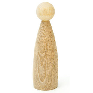 Houten Pop Peg Doll Naturel 3,5x12cm