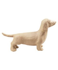 Decopatch Papier Maché Hond Teckel 7x15,5x27,5cm.