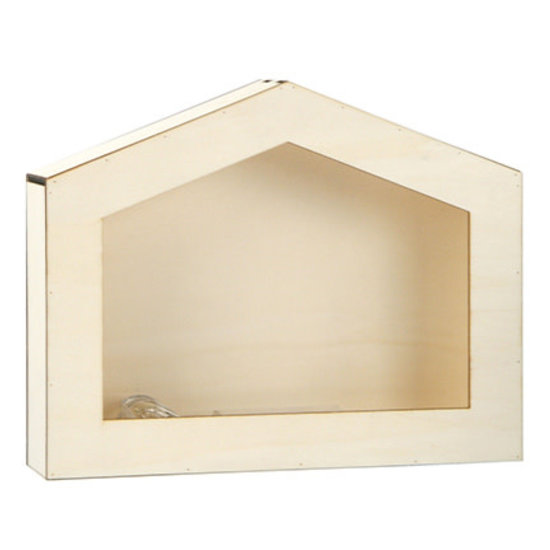 Stafil SpA Houten 3D Kerststal 20.5 x 26 x 5cm met ledverlichting