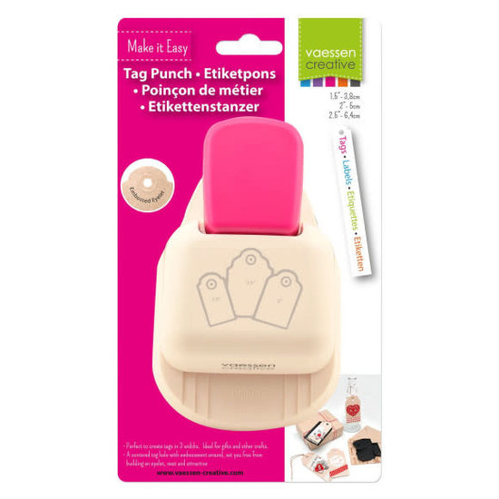 Vaessen Creative Vaessen Creative Figuurpons 3-in-1 Label Geschulpte Rand