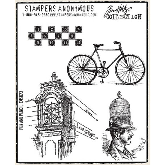 Tim Holtz Tim Holtz Cling Stamp Pen & Pencil